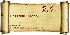 Reizman Ilona névjegykártya